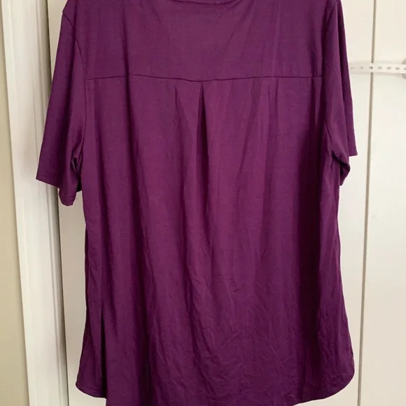 Purple zip front tunic, 2XL, NWT - Picture 2 of 3